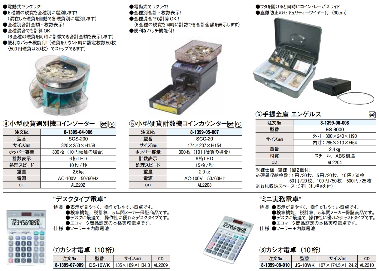 br>新500円硬貨対応 コインソーター SCS-200 通販